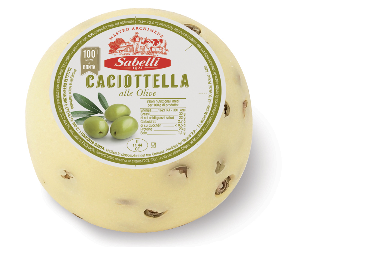 CACIOTTA ALLE OLIVE VERDI kg 1 SV