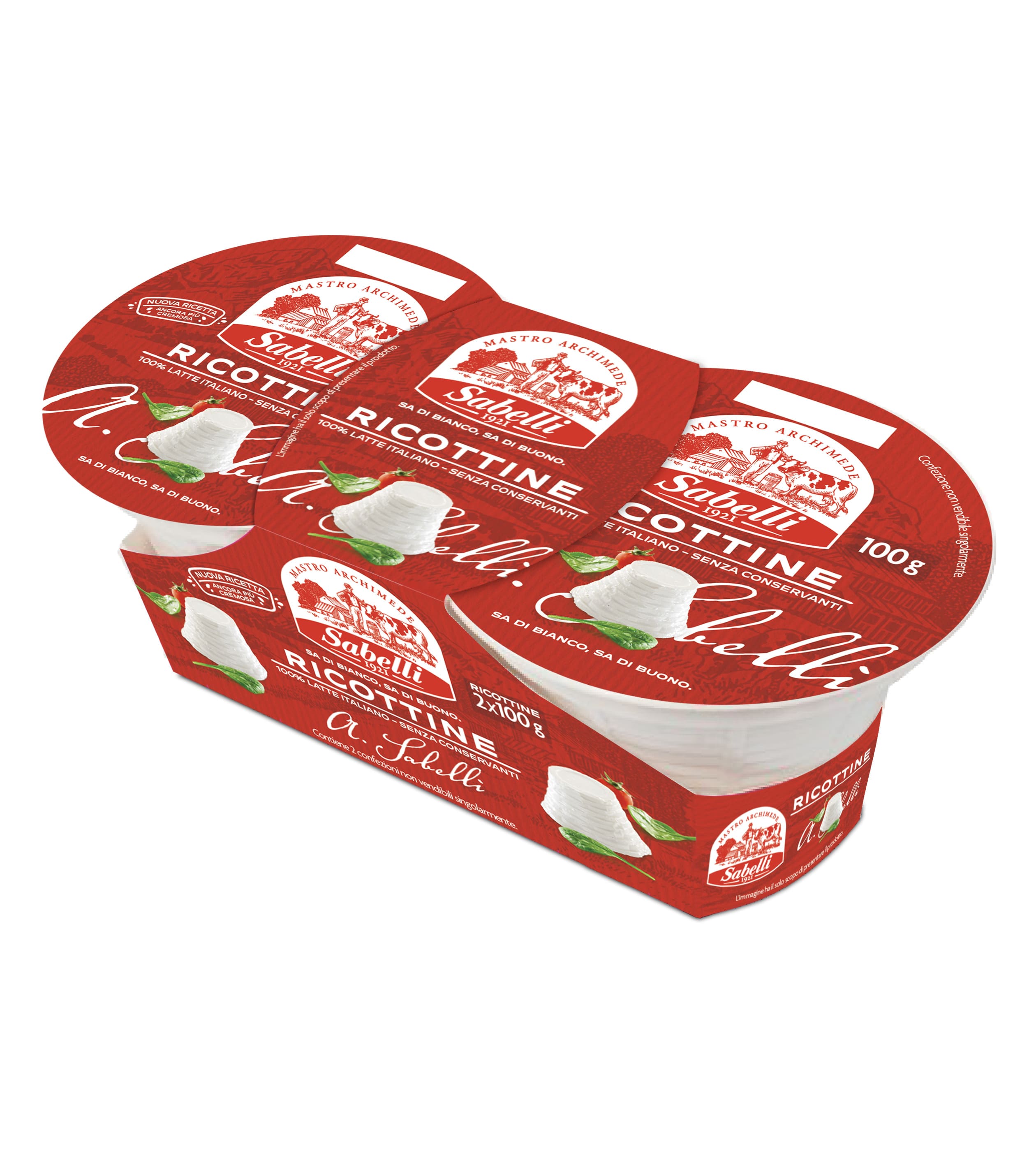 RICOTTINE Natura Sincera gr. 100x2