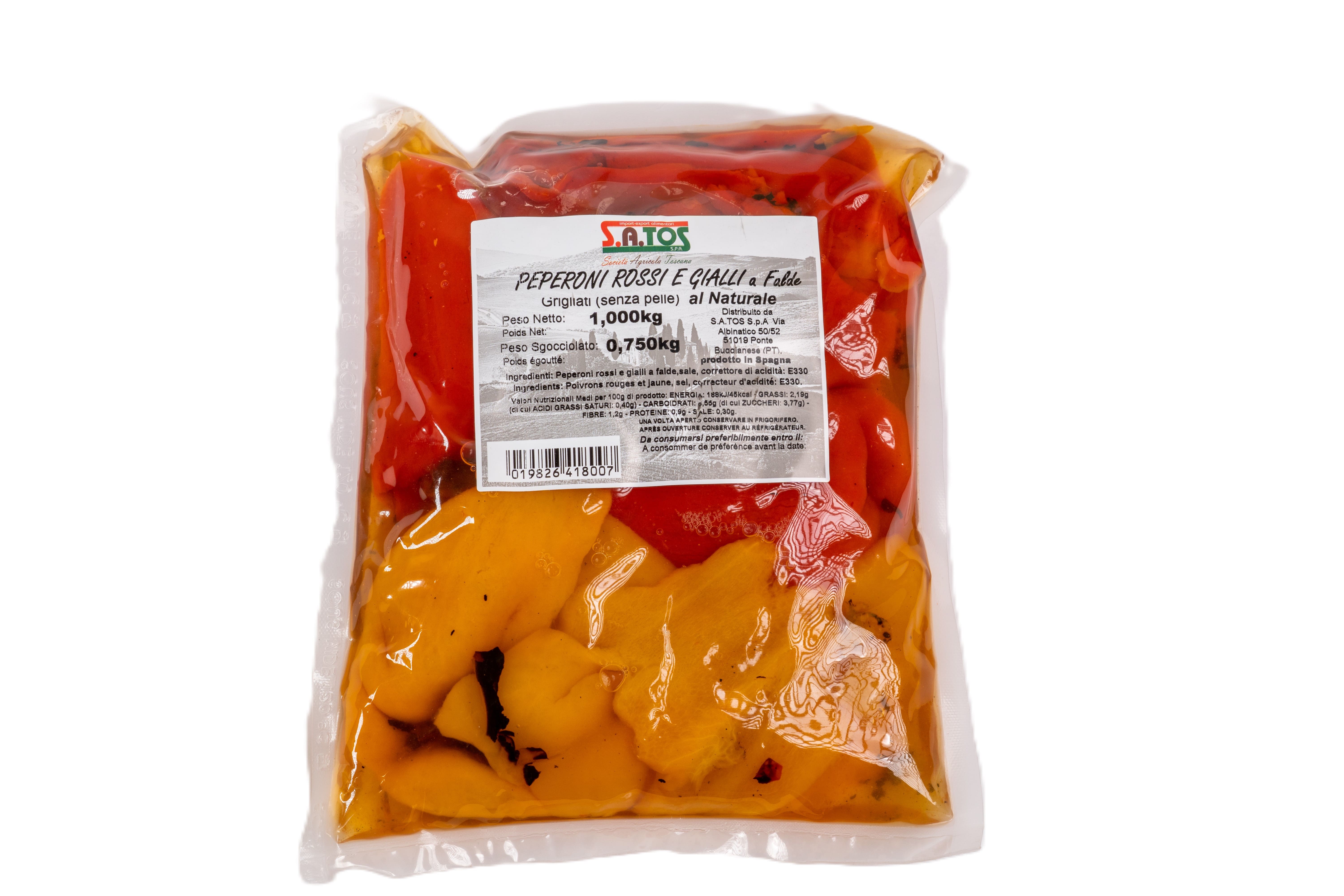 PEPERONI GRIGL. A FALDE s/pelle kg1