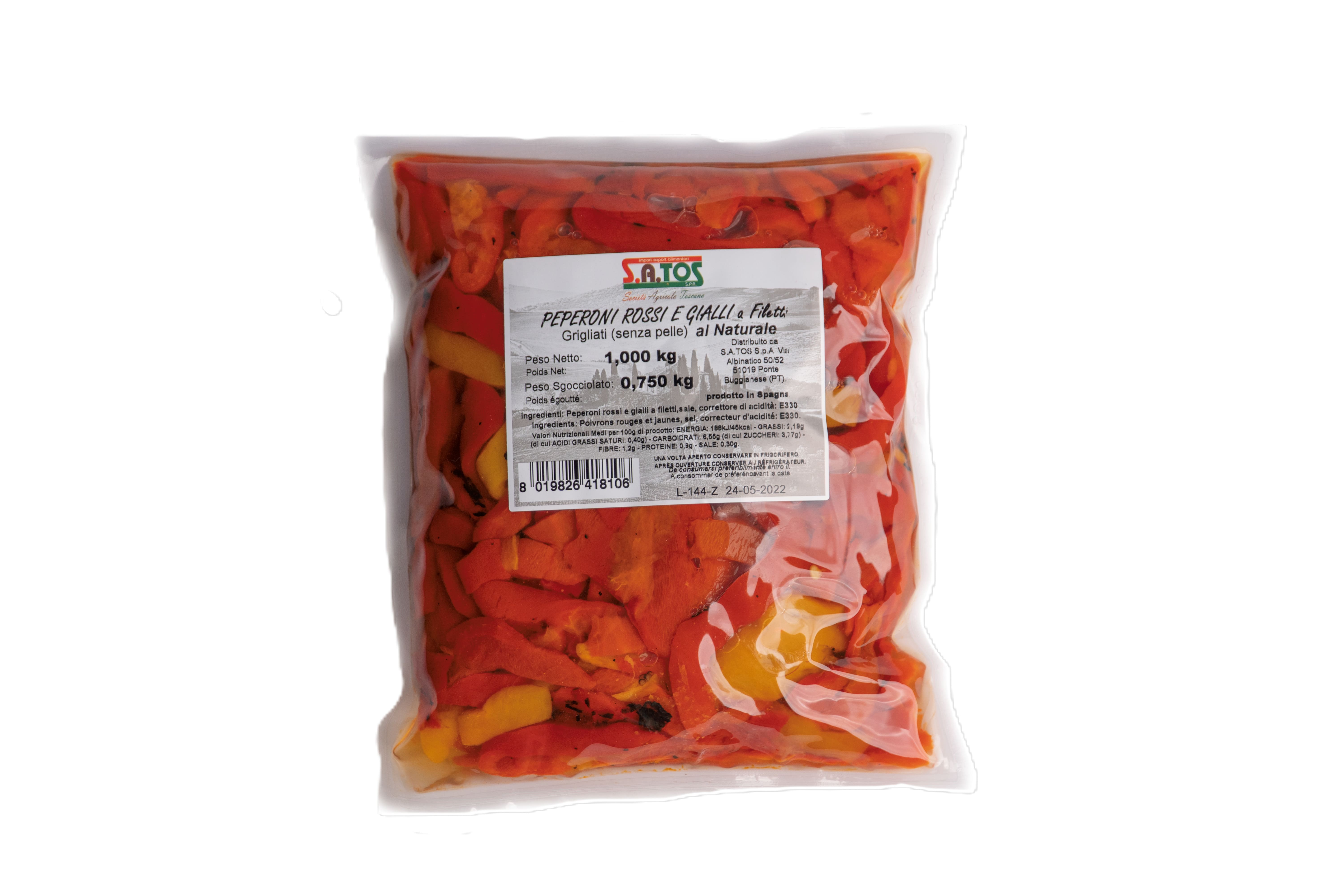 PEPERONI GRIGL. FILETTI s/pelle kg1