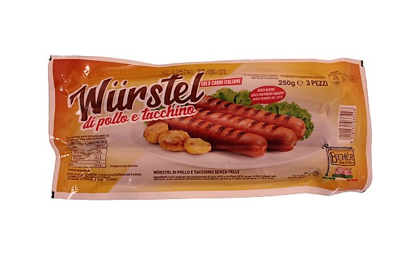 WURSTEL POLLO E TACCHINO 3pz g250