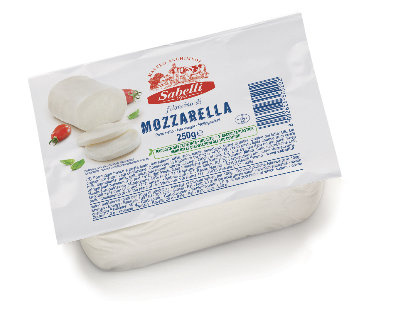 MOZZARELLA FILONCINO g250 SABELLI