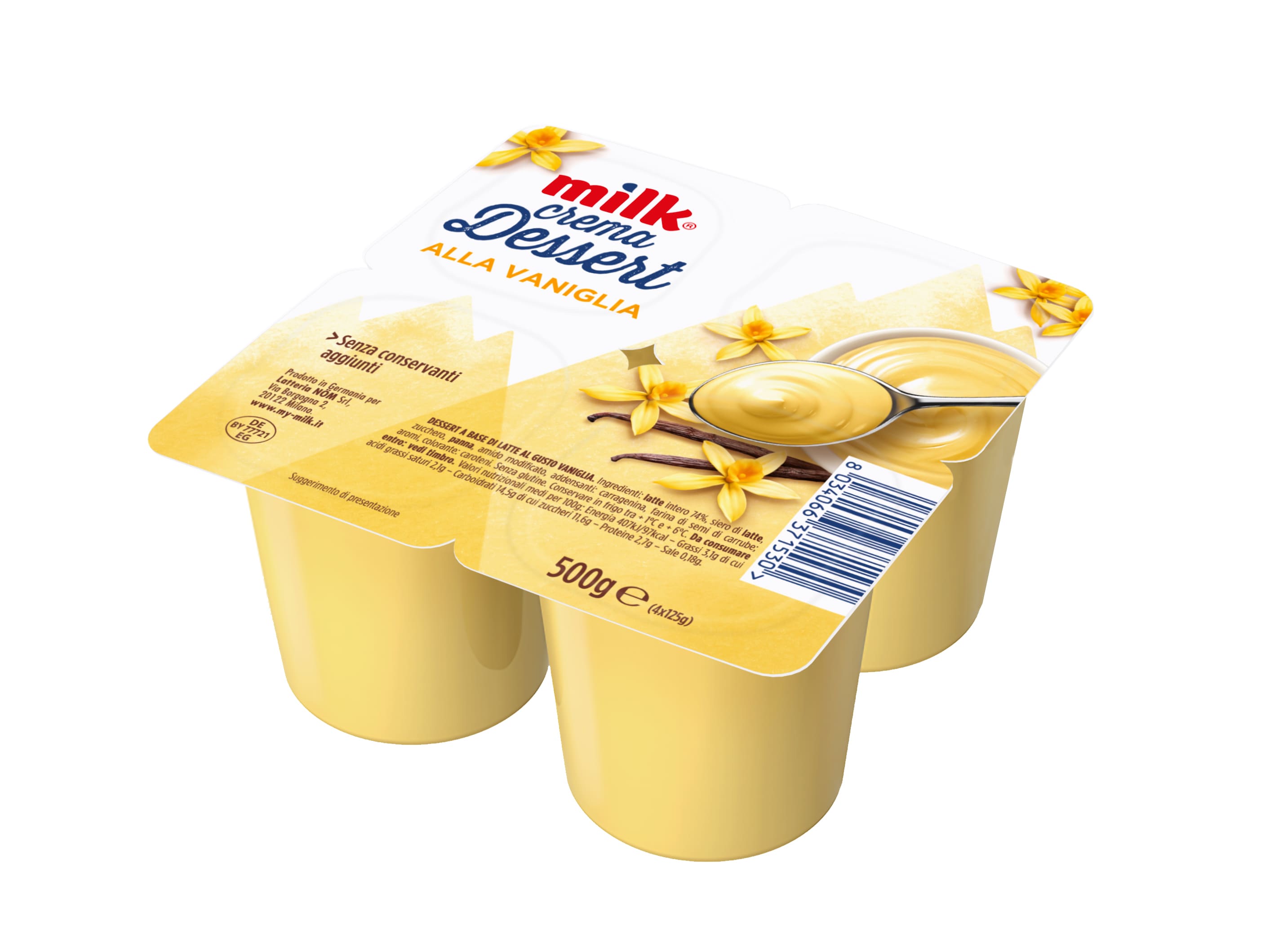 CREMA ALLA VANIGLIA g125*4  MILK
