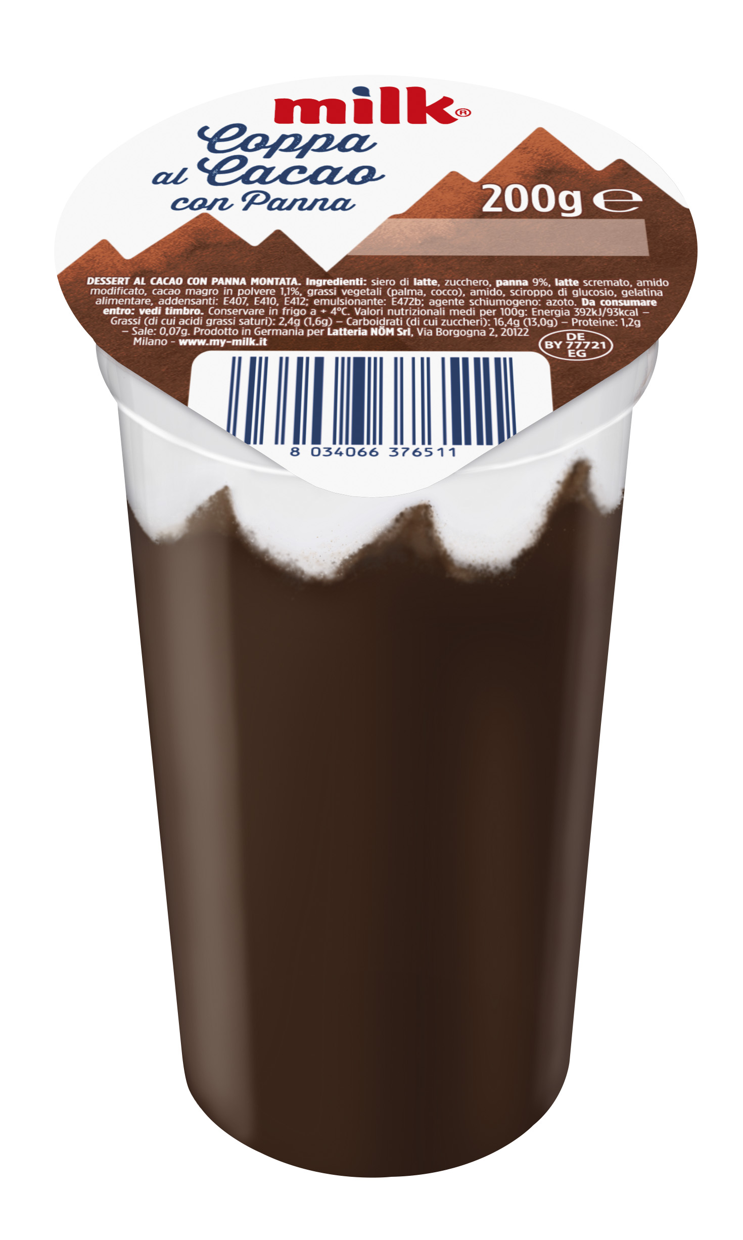 COPPA ALLA PANNA/CACAO g200 MILK