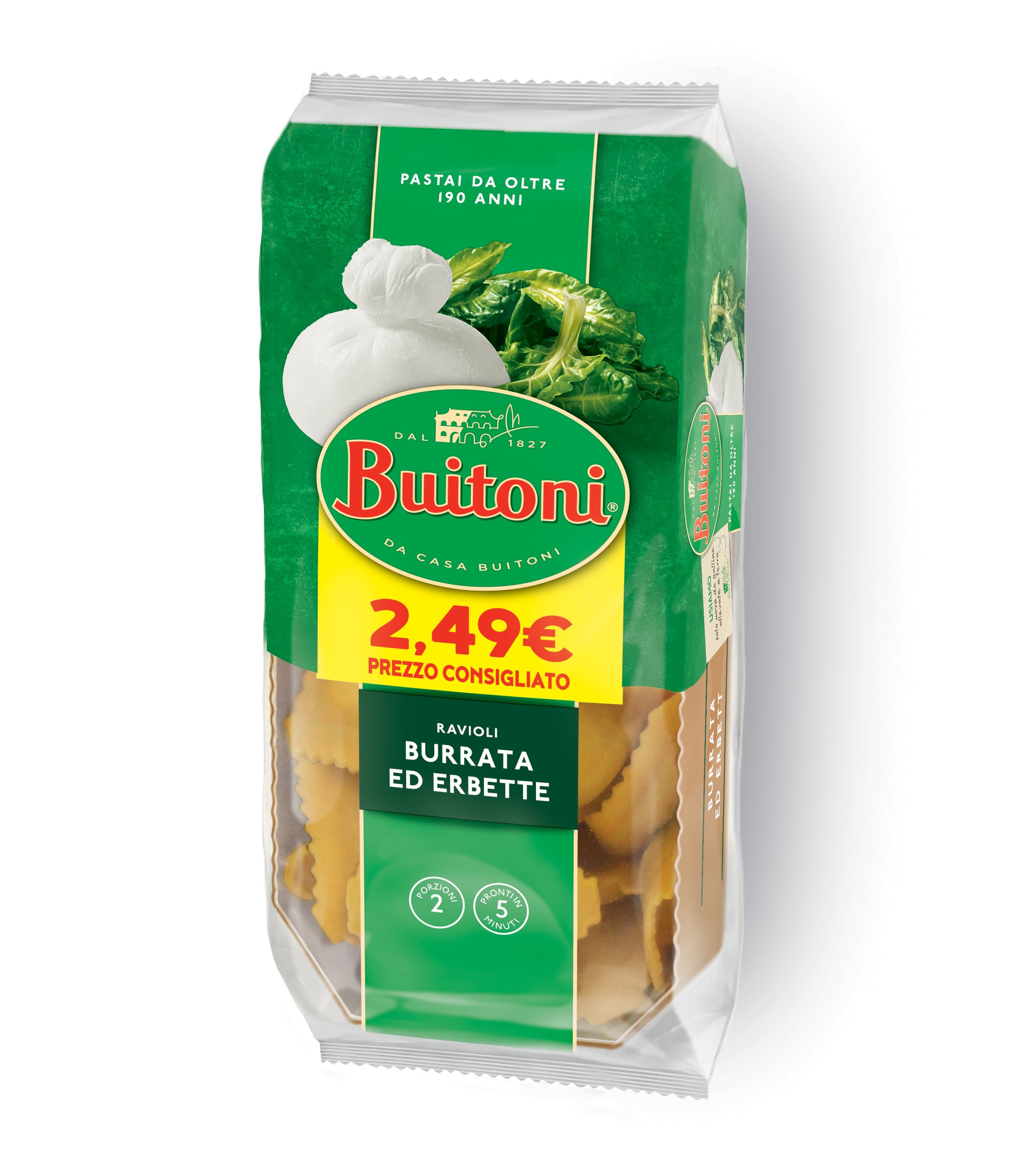 RAVIOLI BURRATA ED ERBETTE g230