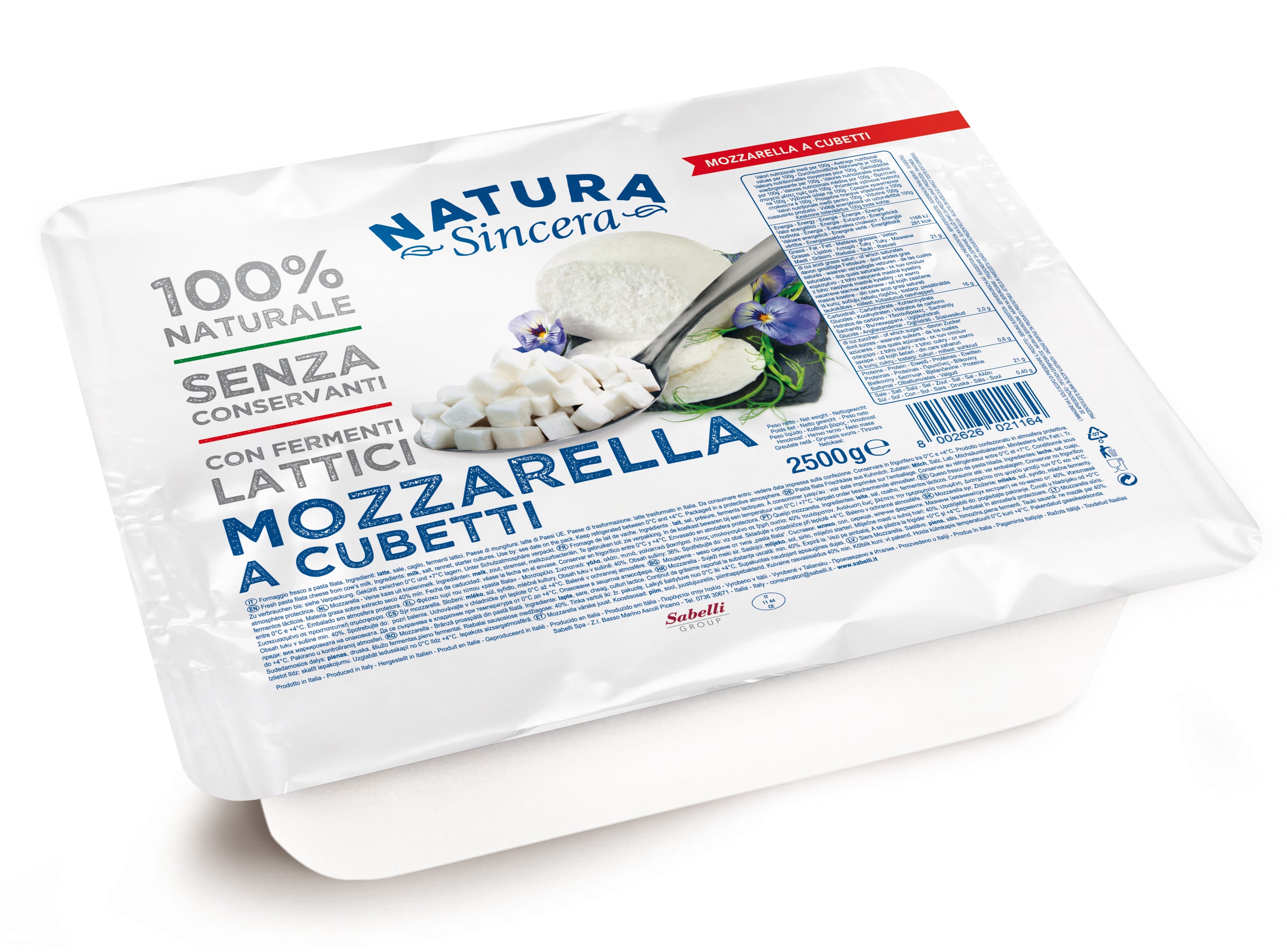 MOZZ.A CUBETTI NATURA SINCERA kg2,5