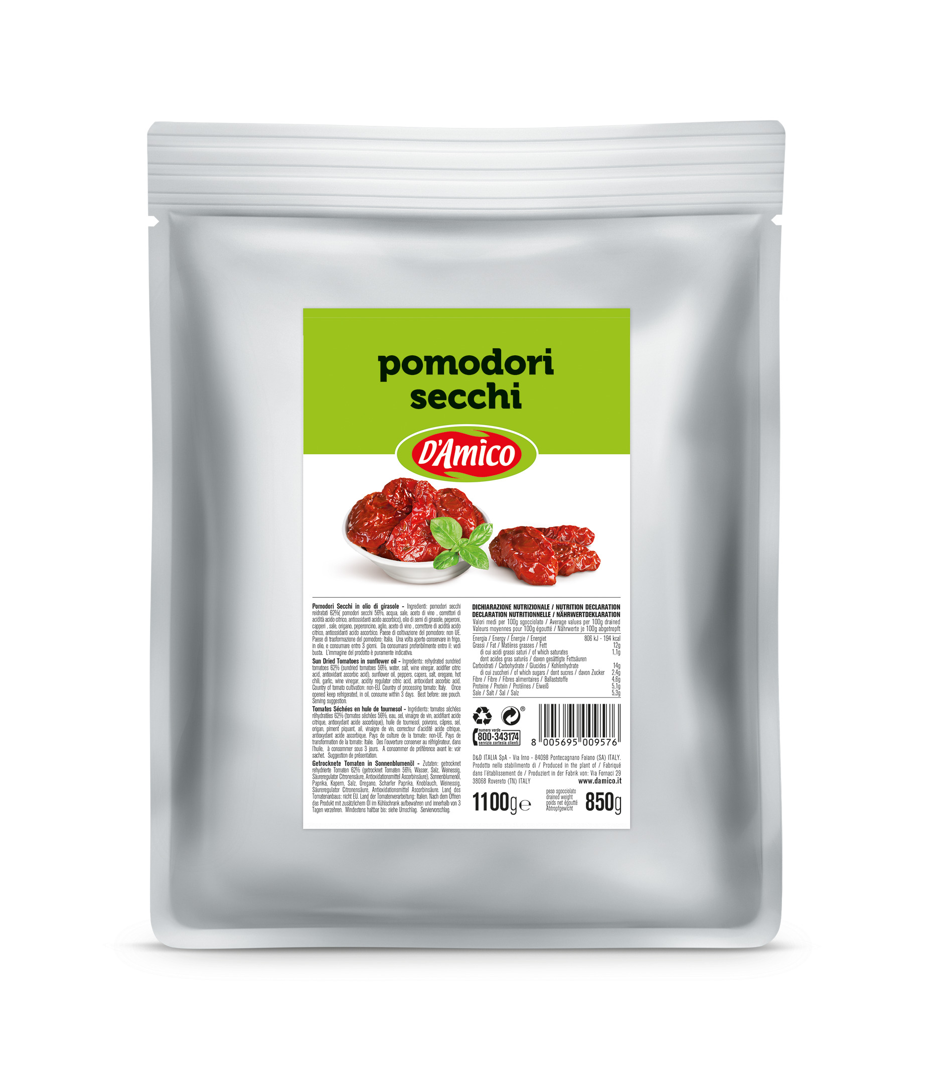 POMODORI SECCHI in olio g1100
