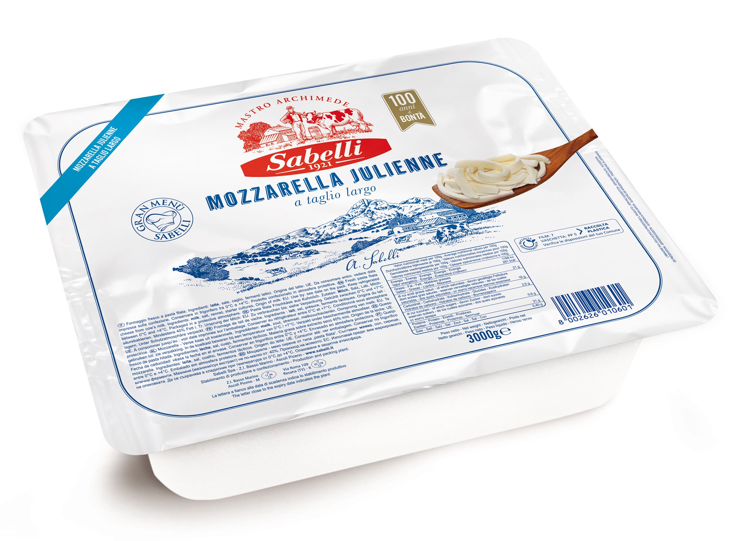 MOZZ. JULIENNE TAGLIO GROSSO kg 3