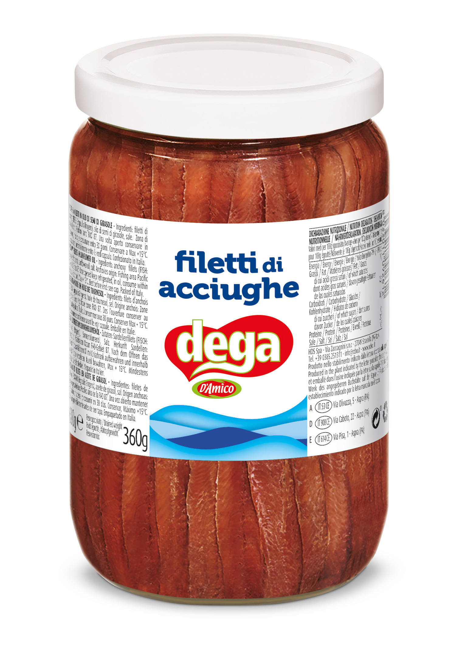 FILETTI DI ACCIUGHE in olio g680
