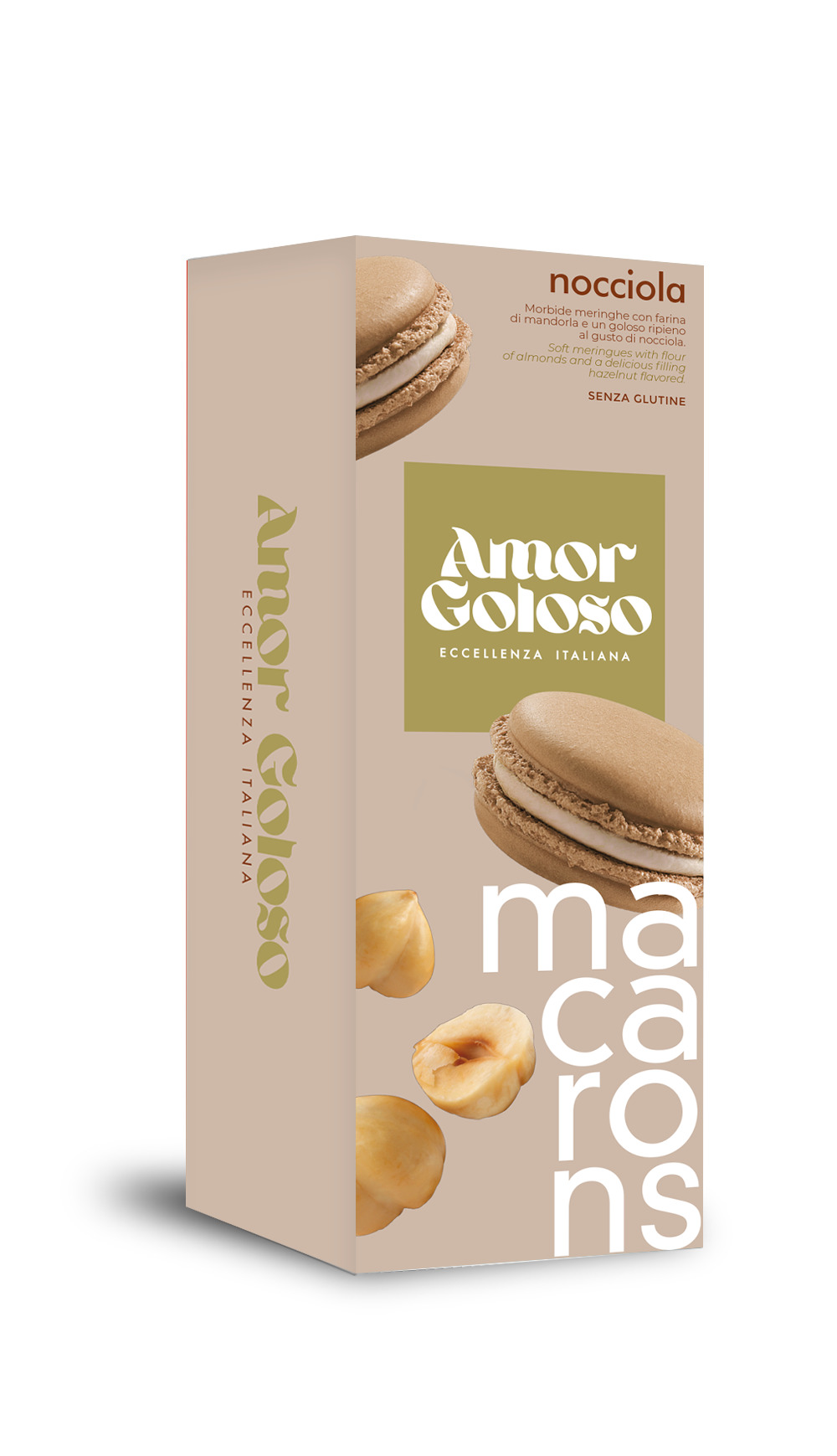 MACARONS NOCCIOLA x3 g42 - tortora