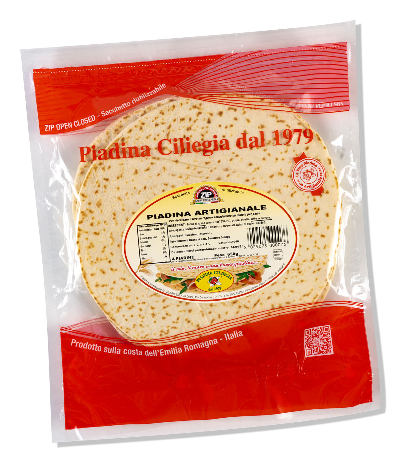 PIADINA ARTIGIANALE x4 g650