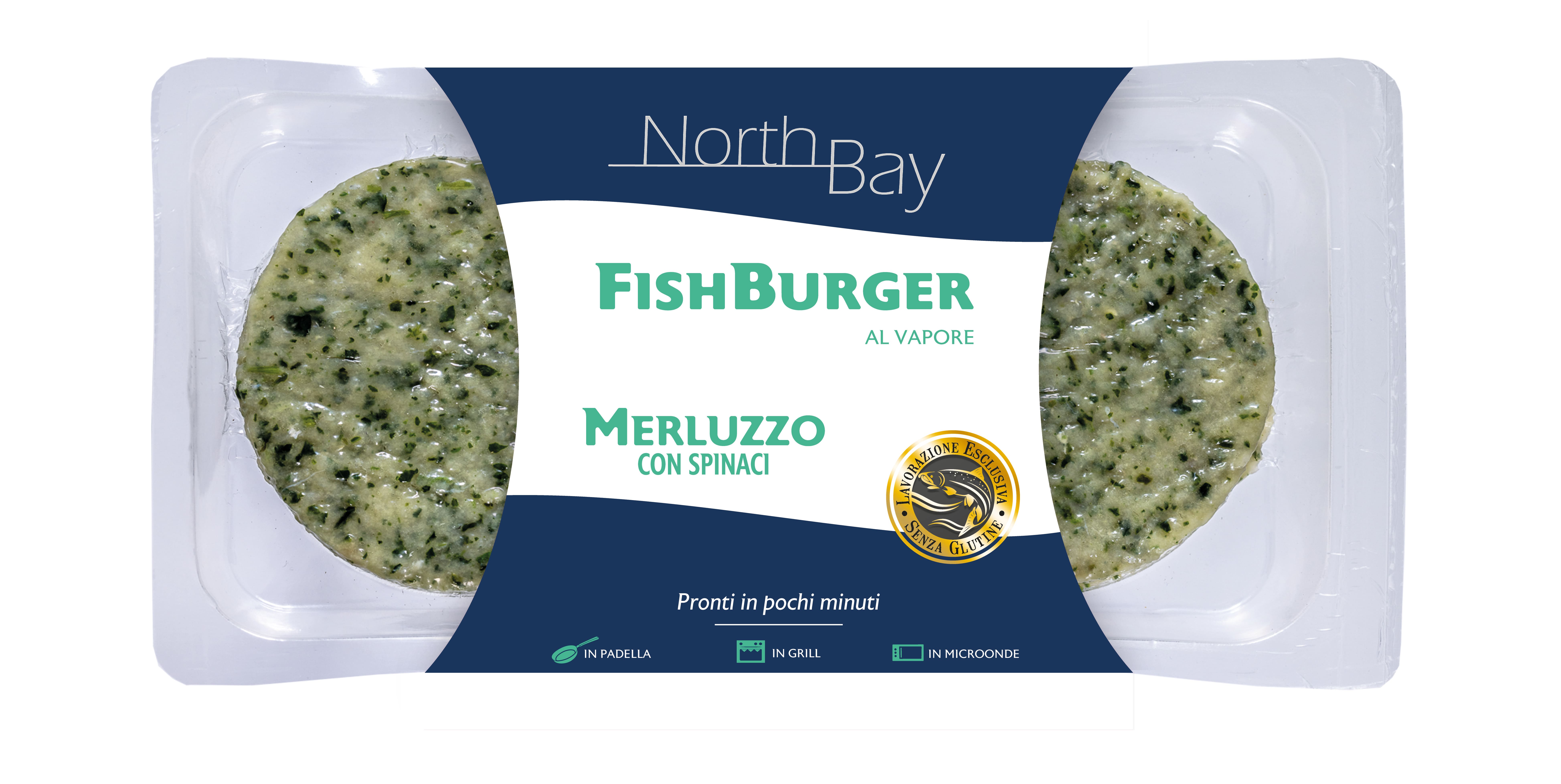 FISHBURGER MERLUZZO E SPINACI g80*2