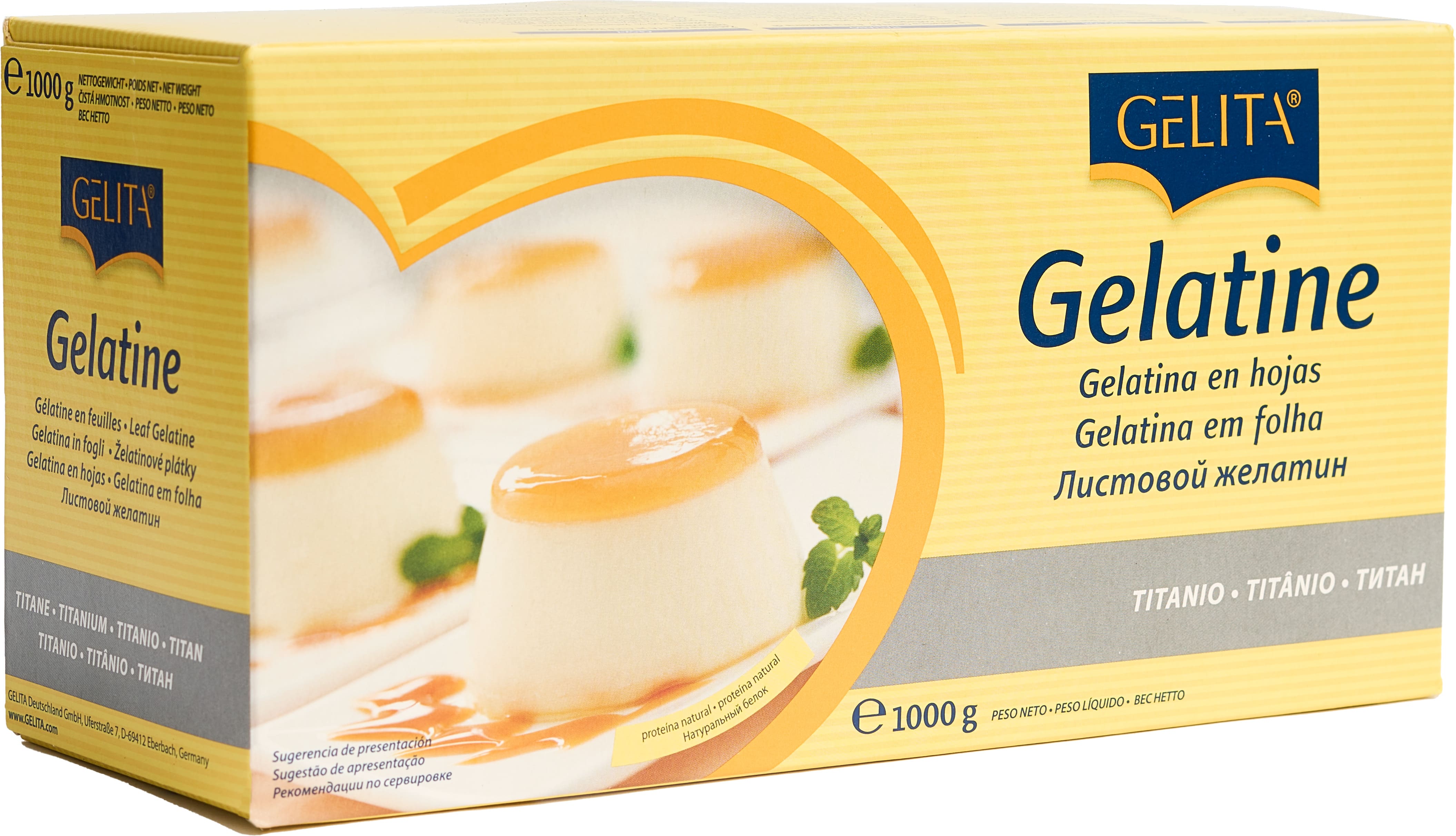 GELATINA TITANIO 200 FOGLI KG 1
