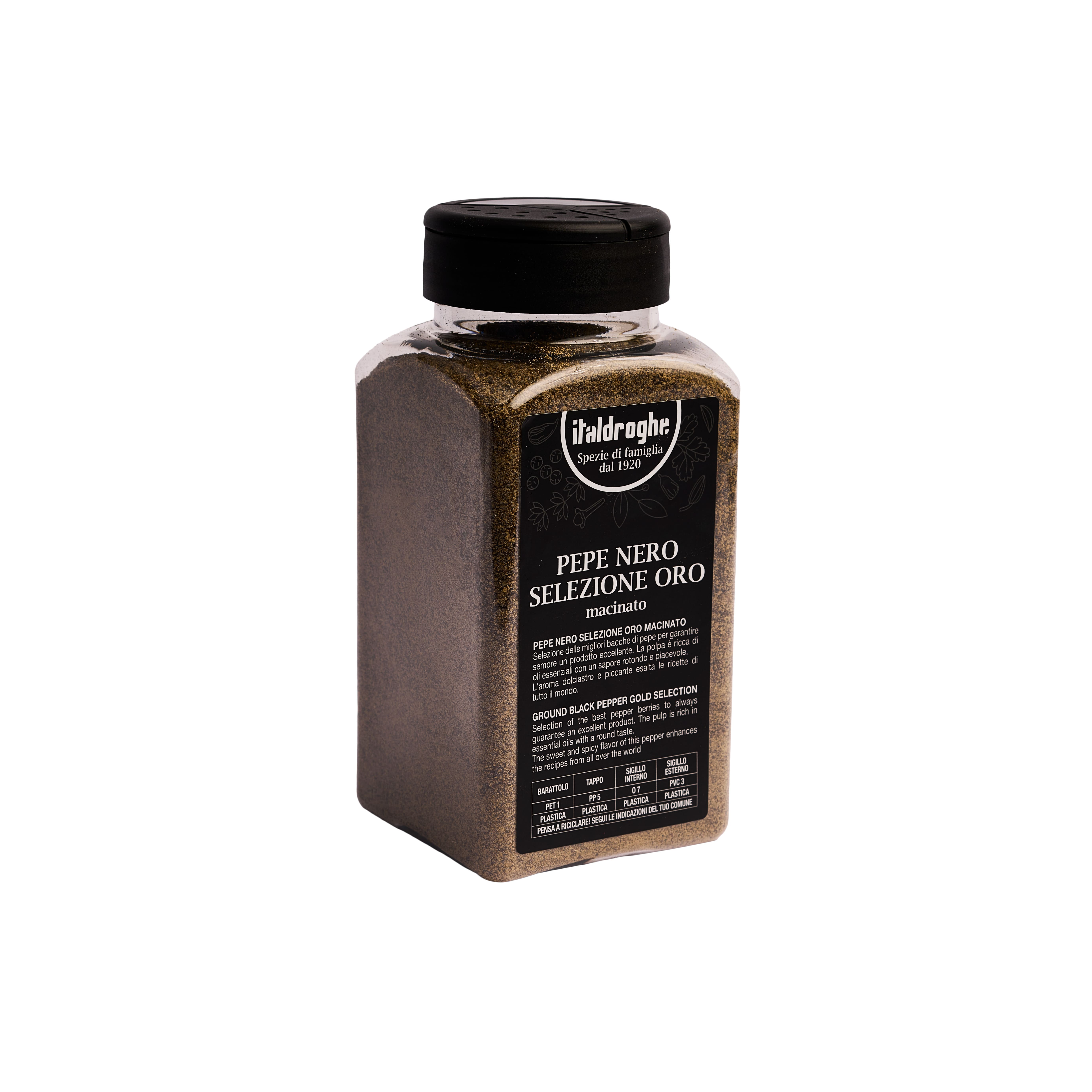 PEPE NERO SEL.ORO MACIN. PET g380
