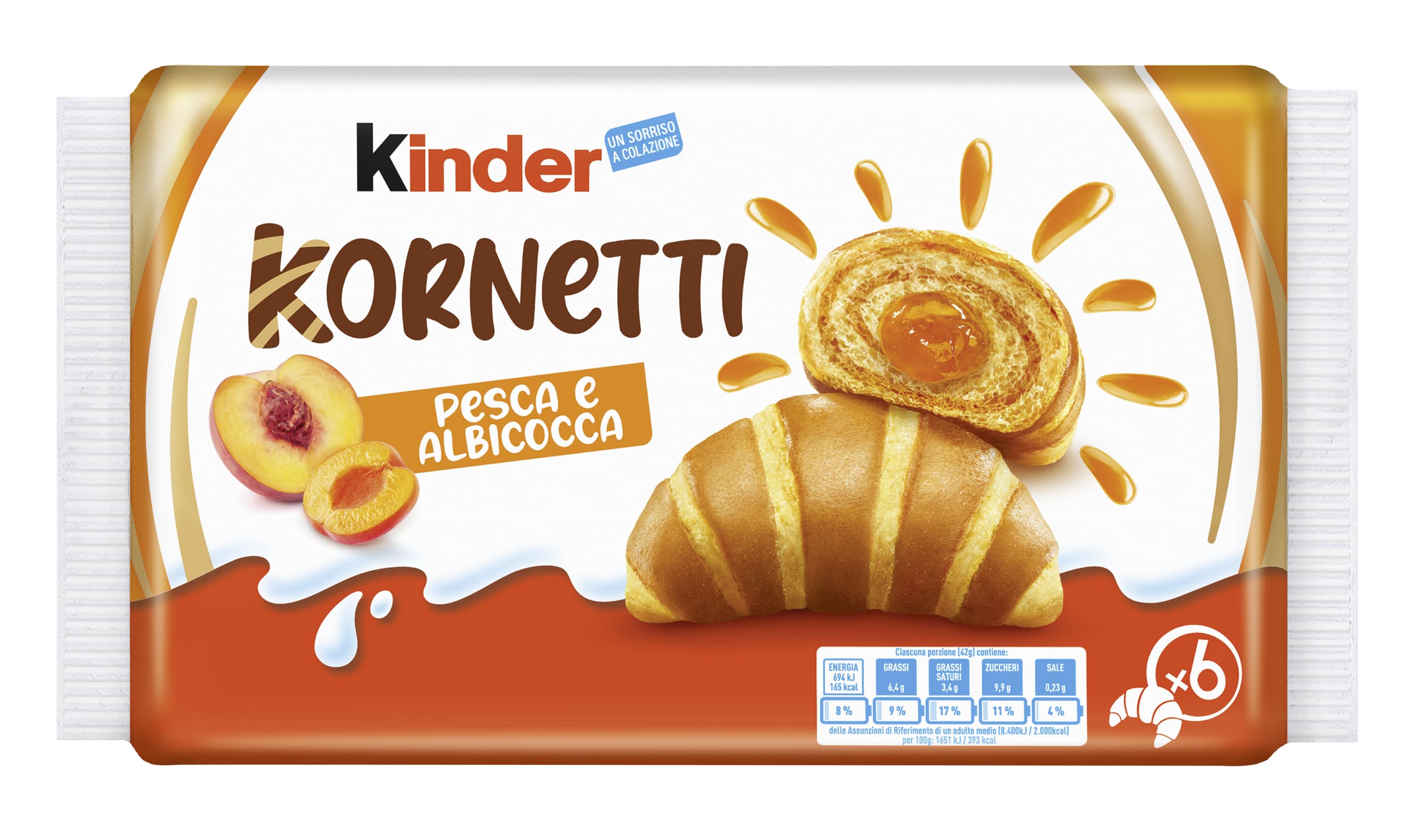 KINDER CORNETTI PESCA/ALB. T6 g252