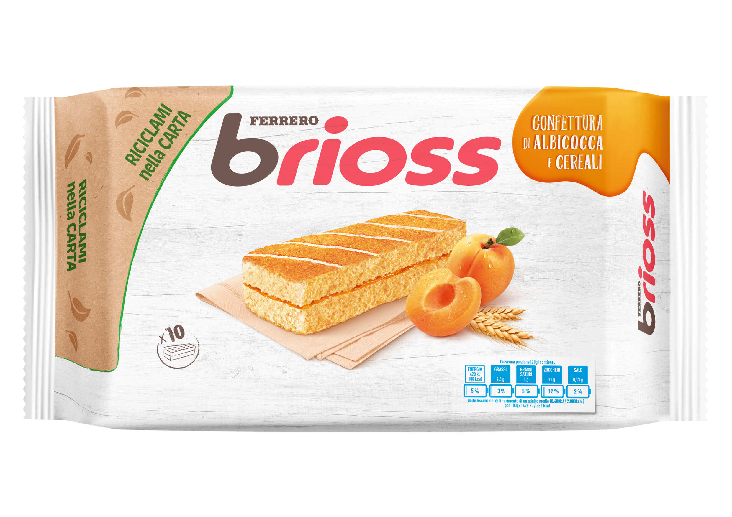 KINDER BRIOSS ALBICOCCA T10 g280