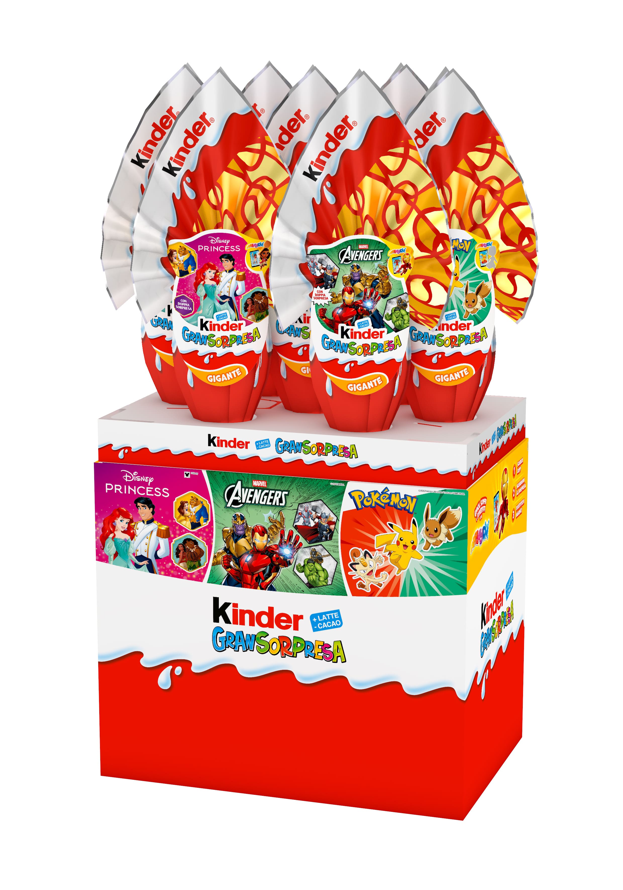 KINDER GS T6x7 POKEM./PRINC./AVENG.