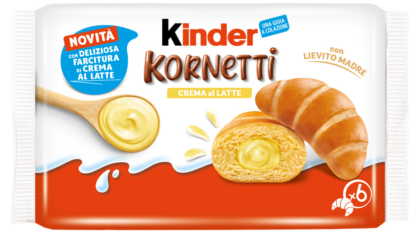KINDER CORNETTI CREMA LATTE T6 g252
