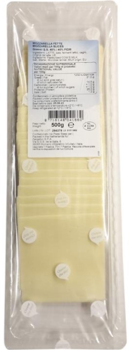 MOZZARELLA A FETTINE g500