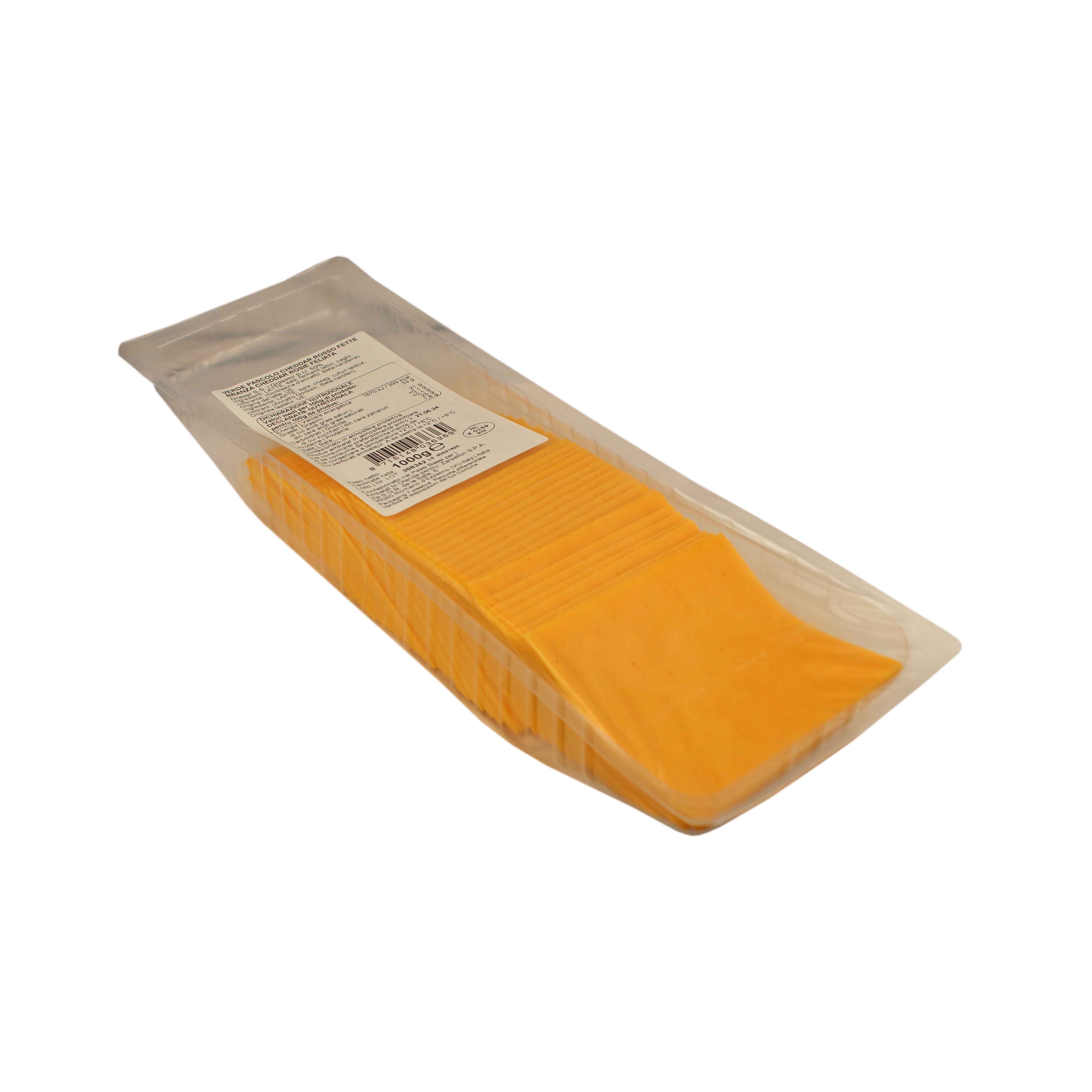 CHEDDAR ROSSO 50% FETTINE g1000